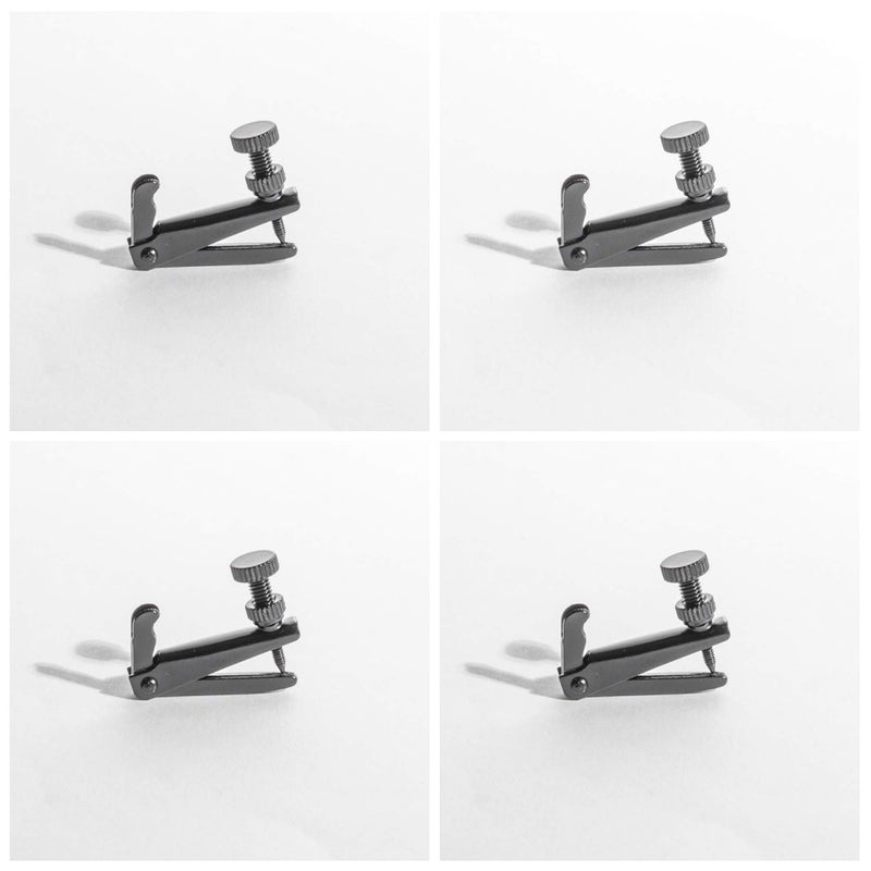 Mivi MI&VI Violin Fine Tuners - Stainless Steel Adjusters, Stable Black, 4Pcs (3/4-4/4 Size) - Image 1